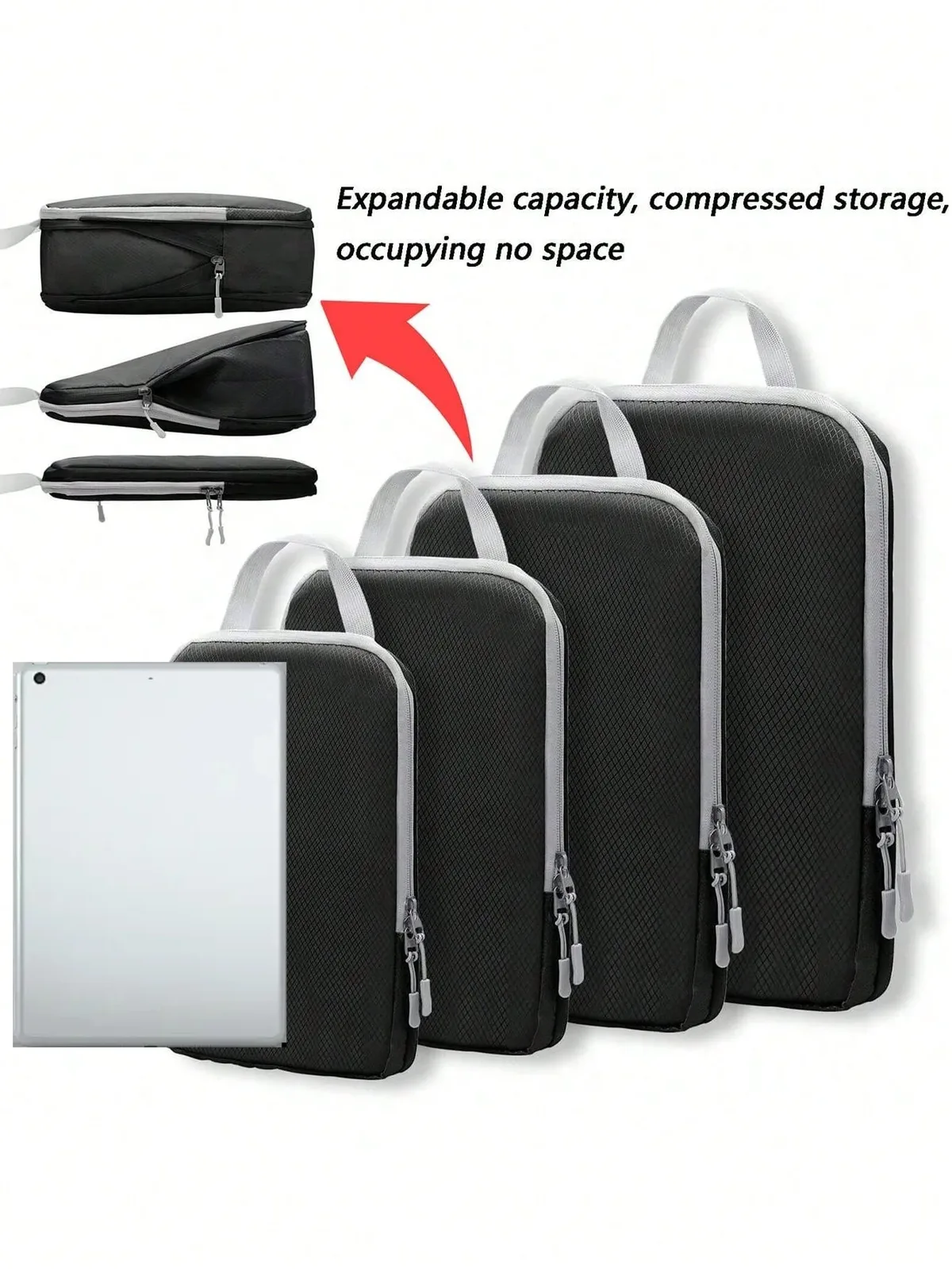 ensemble/6 pièces emballage compressible sac de rangement de voyage cubes valise étanche en nylon portable avec sac à main organisateur de bagages ryanai