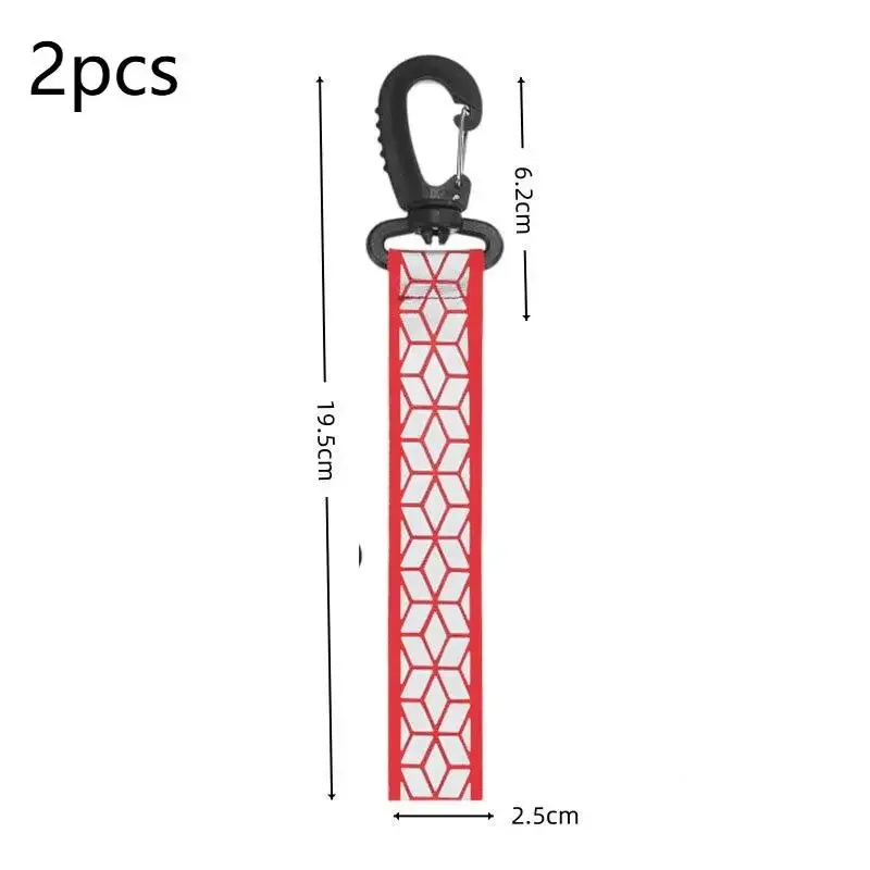 sangles de sécurité réfléchissantes haute visibilité, 2 pièces, avec clips mousquetons robustes, pour sac à dos de cyclisme et de randonnée