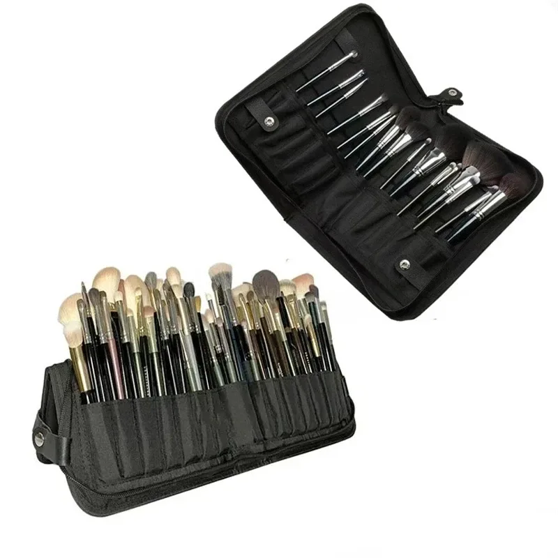 sac à pinceaux de maquillage pliable pour femme, trousse de toilette cosmétique de voyage, outils de beauté, accessoires de lavage, poudres