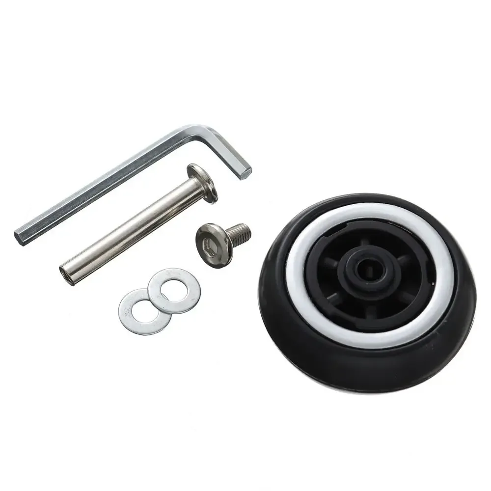 roues de remplacement avec vis pour bagages de voyage, valise, essieux, roulette silays euse 49mm-56mm, outil de réparation diy, 1/2 pièces