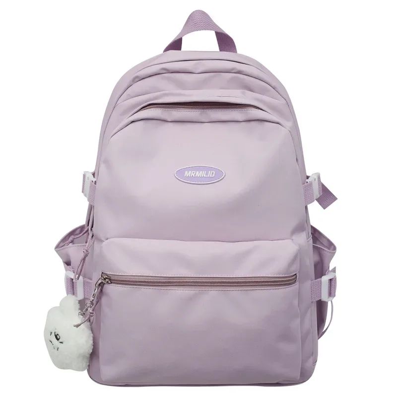 sac à dos de voyage étanche pour filles, violet, en nylon, pour ordinateur portable, livre, tendance, mignon, pour université, nouvelle collection