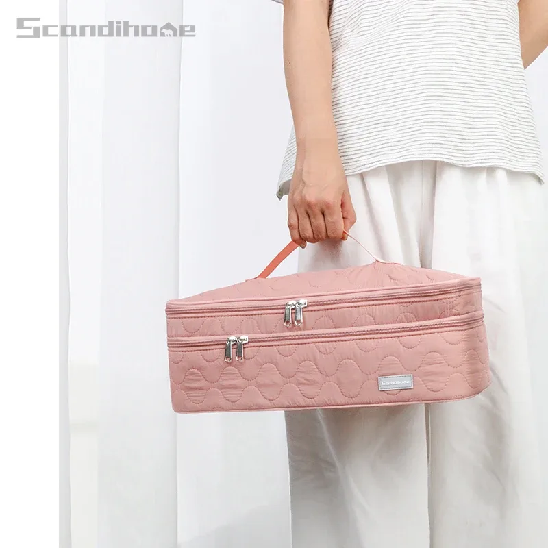 sac à main portable pour sèche-cheveux, mallette de voyage, sac de rangement multifonction pour maquillage cosmétique, support organisateur de produits de toilette pour femmes