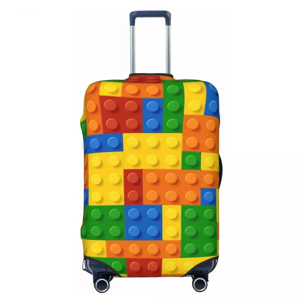 blocs de construction, couvercle de valise imprimé, brique de construction, protection pratique pour affaires, accessoires de bagages, vacances