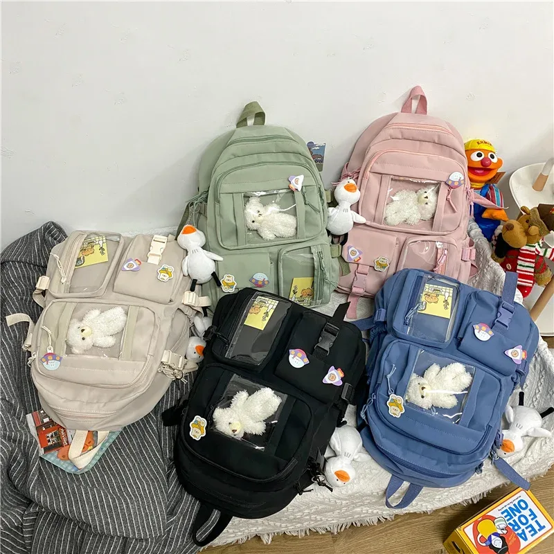 sacs à dos coréens de grande capacité pour femmes, kawaii, sac d'école pour adolescentes, sacs de voyage d'école imperméables, nouvelle collection