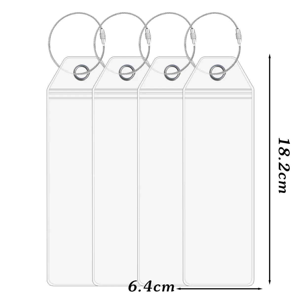 porte-étiquette de bagage pour croisière, avec fermeture éclair et anneau en acier, en pvc épais, étiquette de voyage unisexe, accessoire robuste pour bagages de croisière