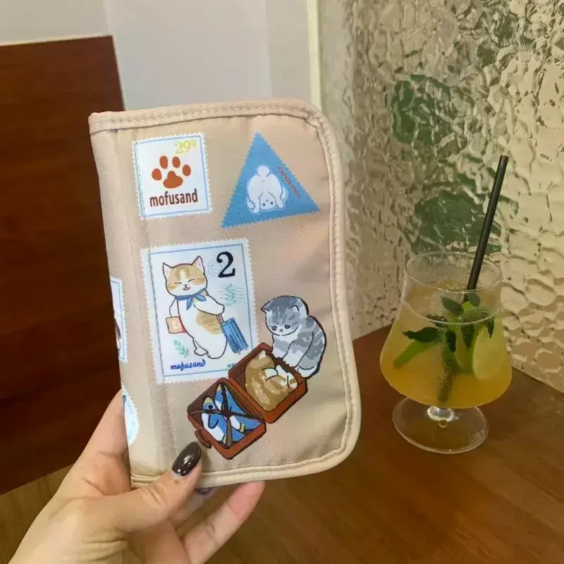 1 pièce porte-cartes d'identité personnalisé avec impression de dessins animés, pochette de voyage pour passeport, organisateur de billets et d'argent, pochette d'identité
