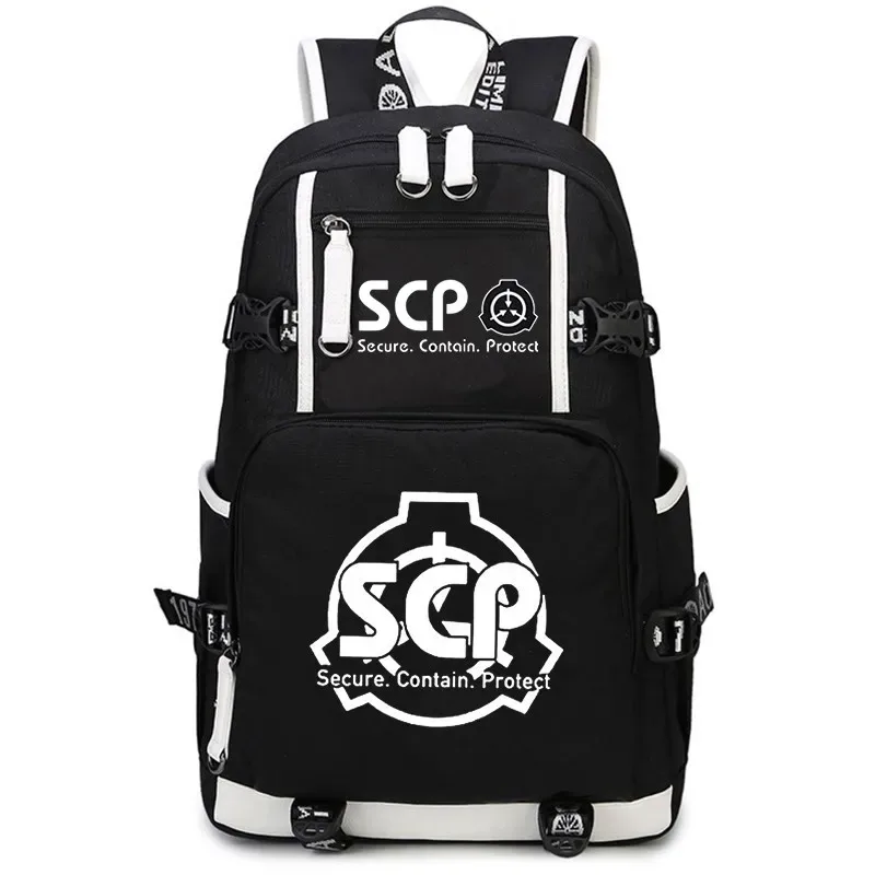 scp-sac à dos avec usb pour étudiants, cartable de voyage
