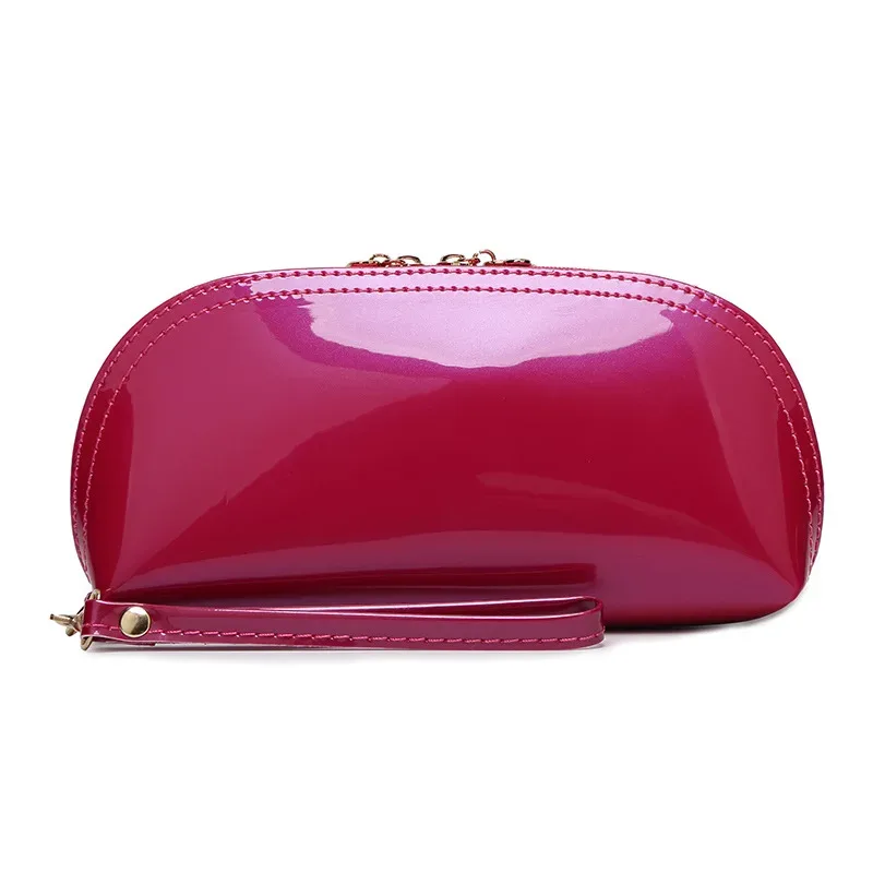 mode cuir pu portable petit sac de maquillage fermeture éclair femmes sac cosmétique articles de toilette organisateur femme stockage étuis de maquillage sac à main