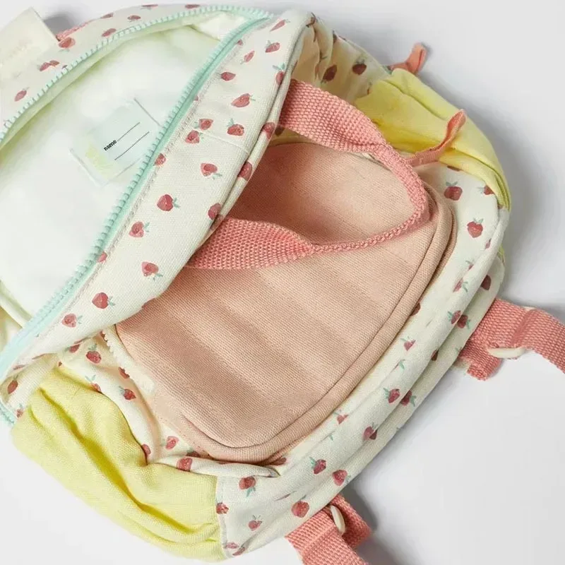nom de broderie personnalisé strawbreey filles école sac à dos maternelle cartable déjeuner sac fourre-tout sac à main adolescents filles garçons enfants sacs