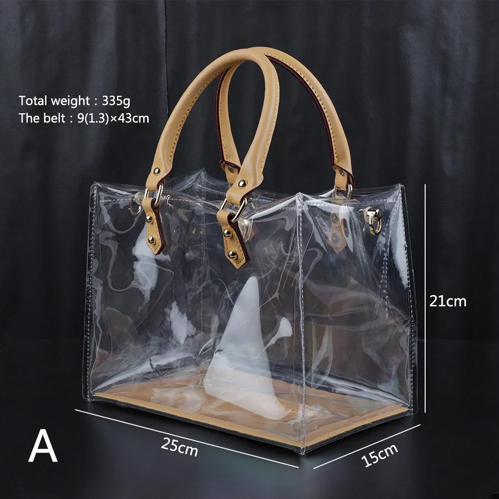 sac fourre-tout transparent en tpu pour femmes, kit de fabrication de sacs à main de grande capacité, sac à bandoulière fait à la main, sac cadeau, accessoires de voyage