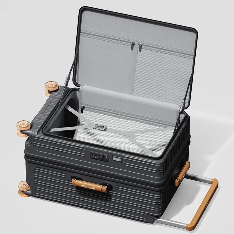 nouvelle valise de voyage grande capacité 28/30 pouces, ouverture frontale, poignée large, compartiment profond, valise de voyage 20 pouces