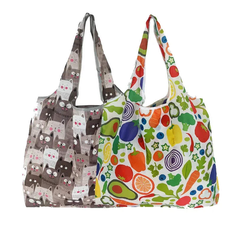 Grand Sac de Courses Réutilisable pour Femme, Fourre-Tout Pliant, Écologique, Réutilisable, Mallette d'Épicerie, Sacs à Main de Rangement