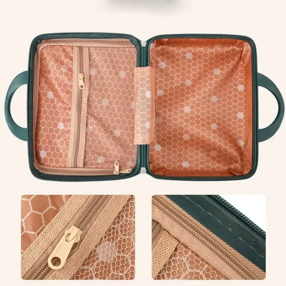mini valise de voyage de 14 pouces, boîte à cosmétiques, boîte à mot de passe, organisateur de bagages à main, étui de maquillage, petite mallette d'embarquement