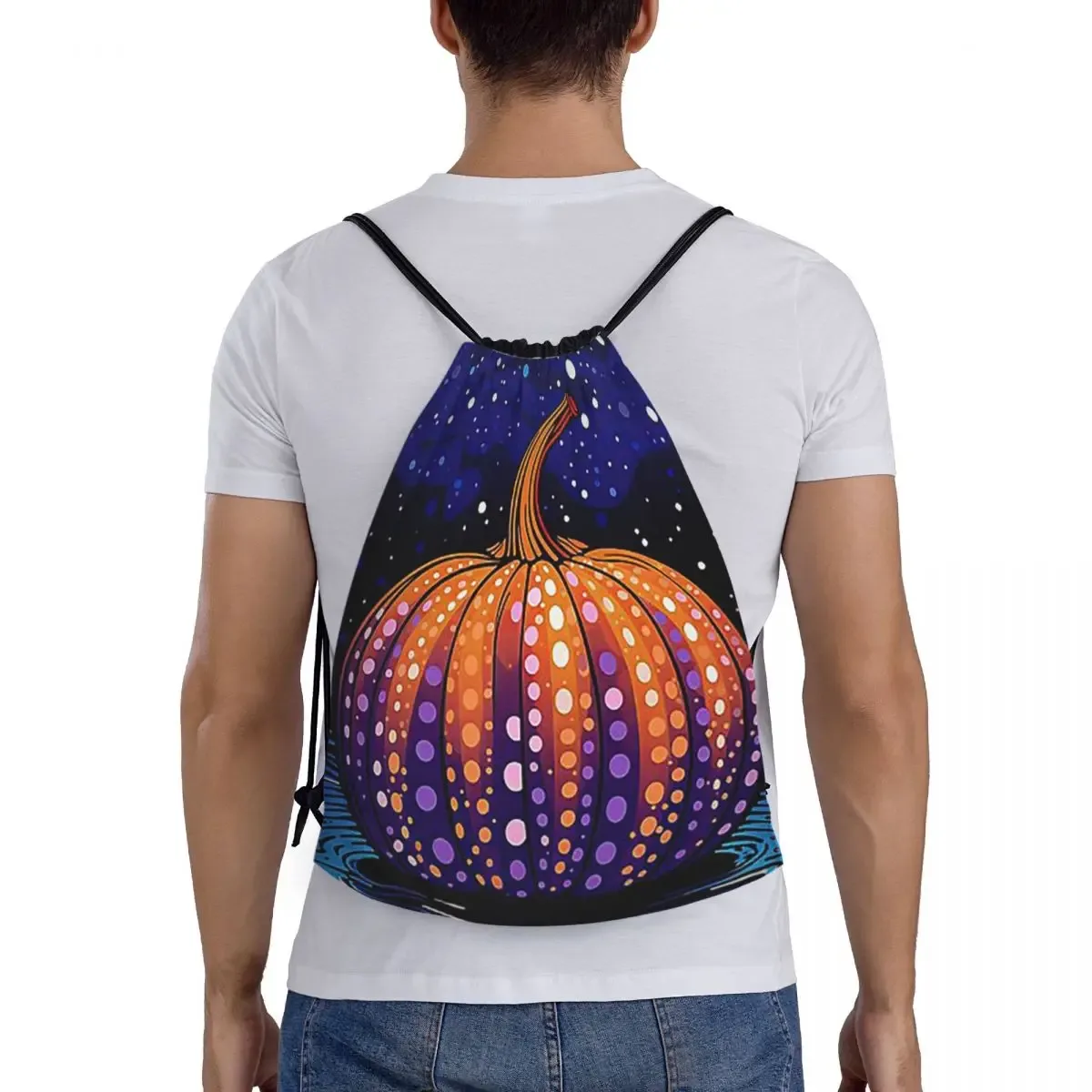 Sacs à dos Yayoi Kusama Polka Pumpkin, sacs à cordon multifonctions, sacs de sport, sacs à livres pour hommes, femmes, étudiants