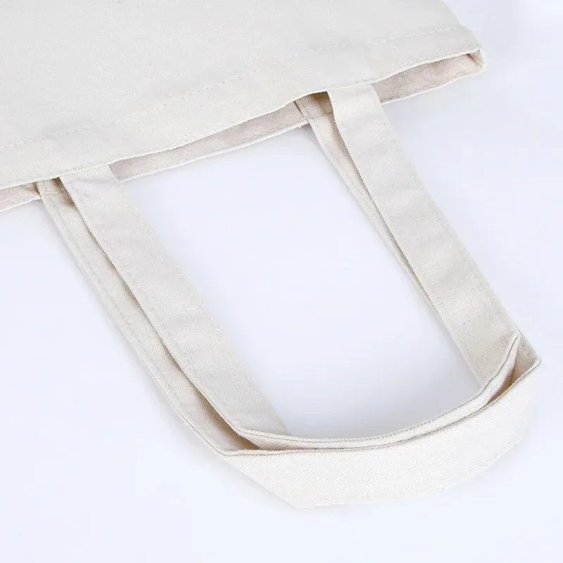 sacs fourre-tout en coton beige, sac à bandoulière en toile, grands sacs de courses réutilisables de grande capacité pour l'épicerie, les sorties sur la plage