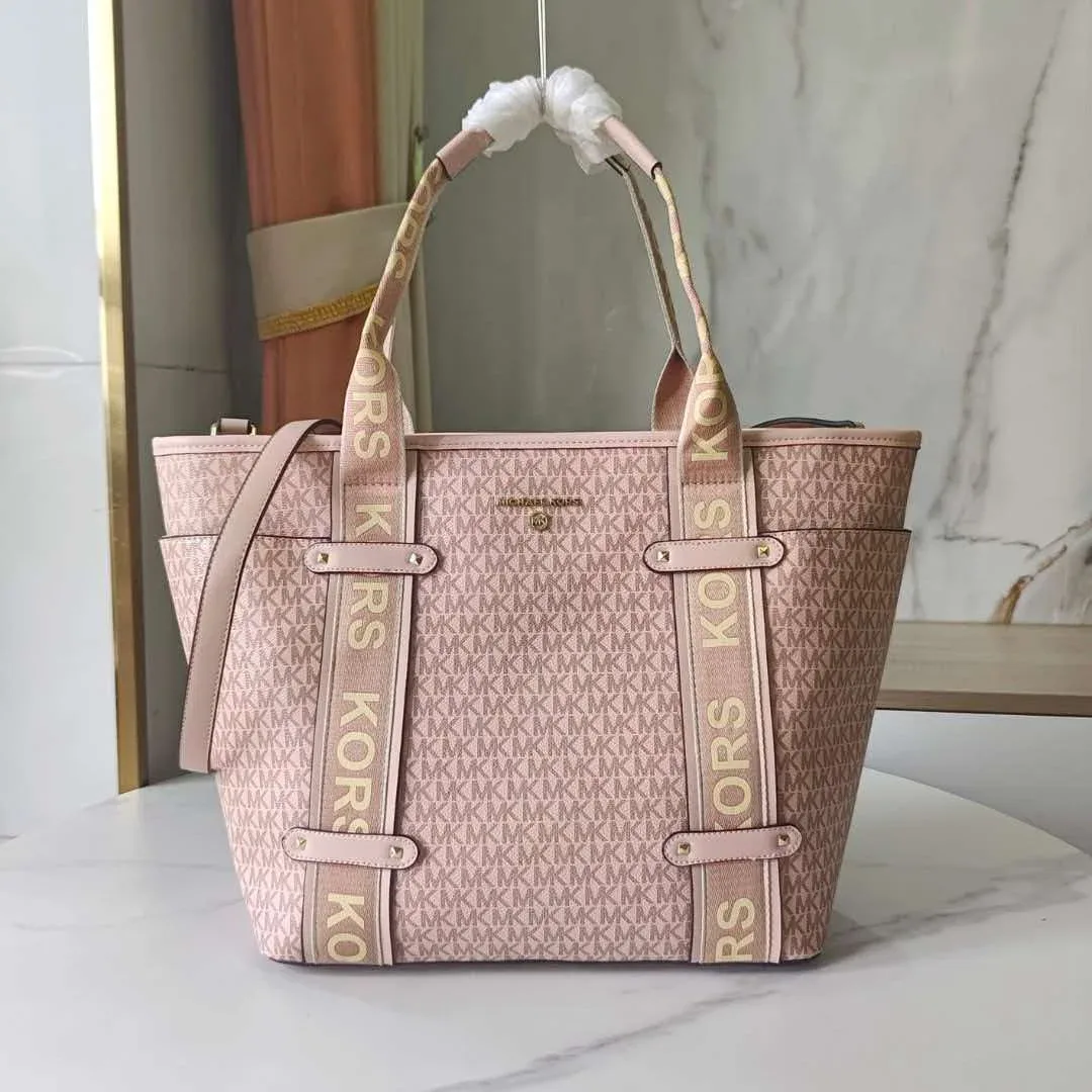 sac de voyage michael kors, modèle mk commuter, neuf, élégant, de haute qualité, sac fourre-tout pour femme, sac de voyage léger et luxueux.