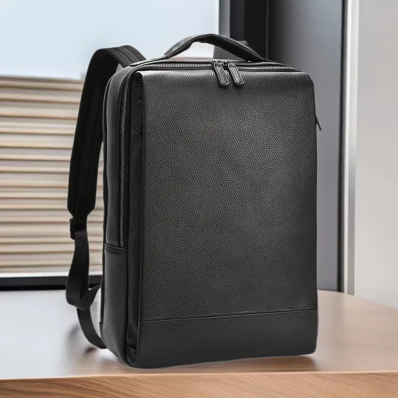 sac à dos en cuir véritable pour hommes, nouveau design, sac à dos de voyage, décontracté, pour l'école, pour 