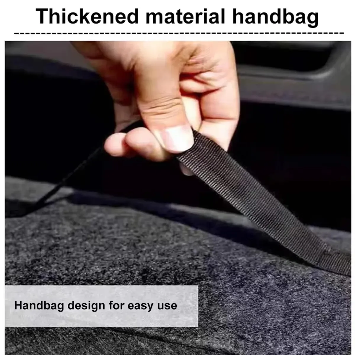 1pc boîte de rangement en feutre gris foncé pour voiture, sac de rangement pour voiture, boîte de rangement en feutre doux épaissie et agrandie, boîte de rangement domestique