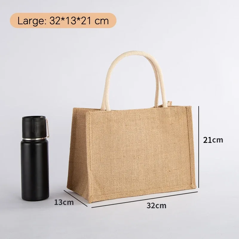 lot de 100 sacs fourre-tout en toile de jute personnalisés, sacs d'épicerie, sacs de plage, sacs cadeaux de mariage et d'anniversaire, sacs laminés avec logo, vente en gros