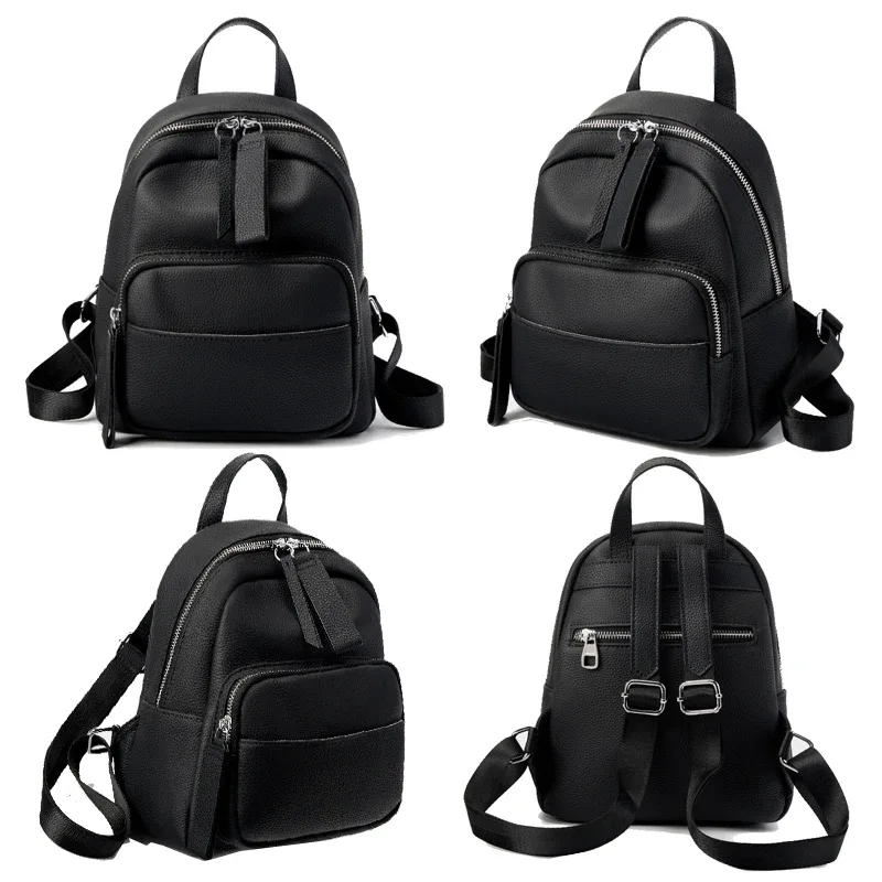 sac à dos de grande capacité pour femmes, couche supérieure en cuir de vache, sac à main de voyage polyvalent décontracté, cartable de banlieue pour filles, 2025
