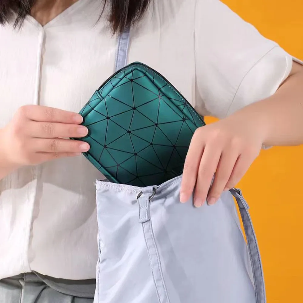 sac de rangement pour serviettes hygiéniques, sac d'époque féminin étanche en cuir avec fermeture éclair pour adolescentes femmes, petite poudre de maquillage, portefeuille