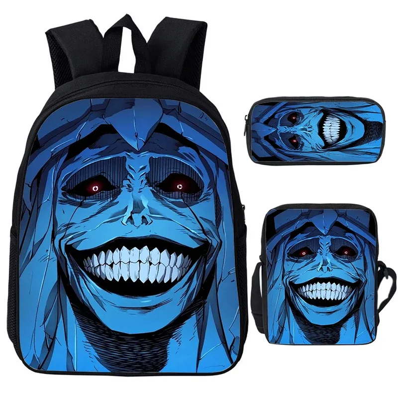 solo nivellement igris enfant sacs à dos sac à bandoulière trousse à crayons 3 pièces ensemble grande capacité sacs d'école pour garçons filles voyage sacs à dos