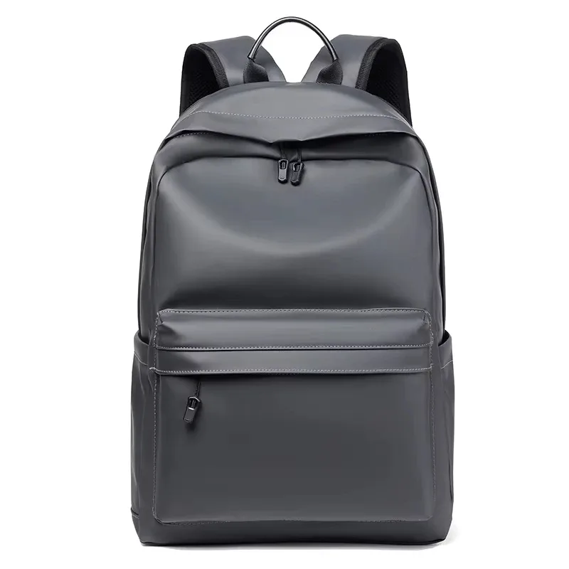 nouvelle mode hommes sac à dos en cuir pu sacs d'école noirs pour adolescent 15.6 pouces sacs à dos d'ordinateur portable mochila masculina de haute qualité