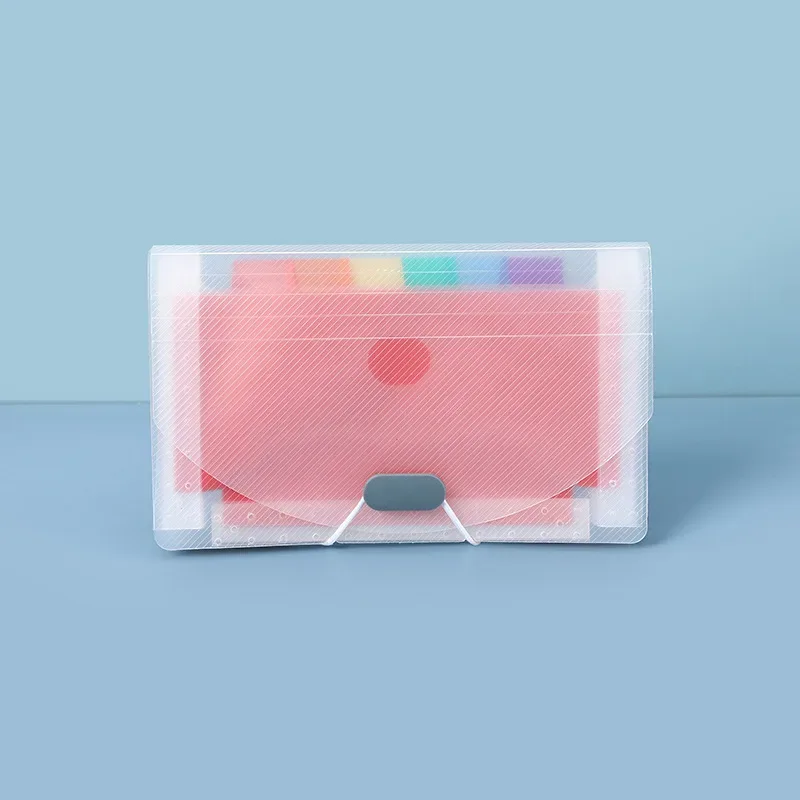 mini sac de rangement pour accordéon a6, multifonctionnel pp étanche, sac de rangement pour reçus et factures, clip pour documents, 7 compartiments étanche