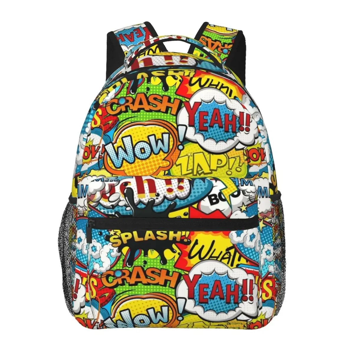 Sac à dos de voyage imprimé pop art unisexe, collection de bandes dessinées américaines, sacs à dos pour ordinateur portable de grande capacité, cartable scolaire pour adolescents