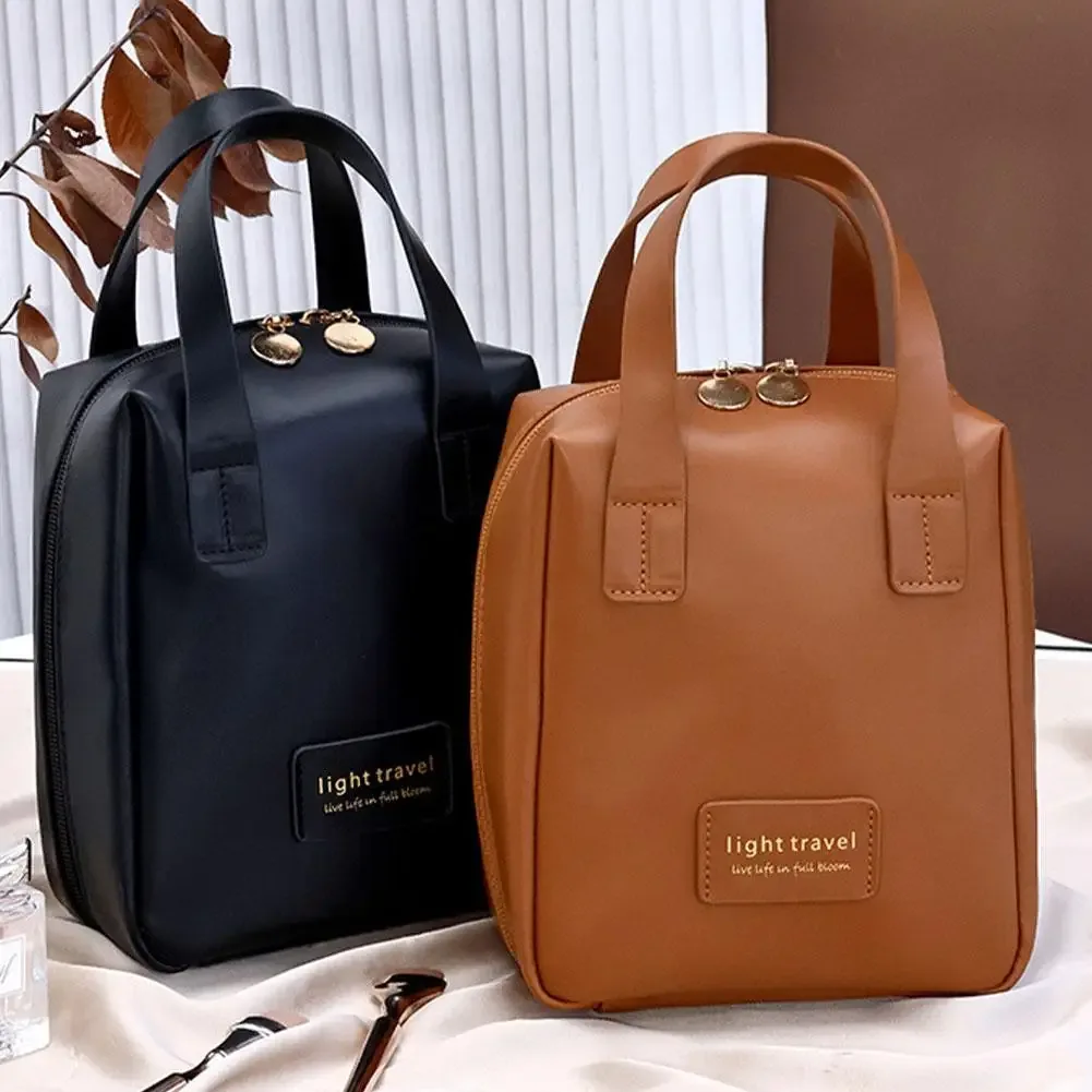 sac de rangement de voyage, sacs à cosmétiques de grande capacité, trousse de toilette portable en cuir pu imperméable pour femmes, organisateur de maquillage