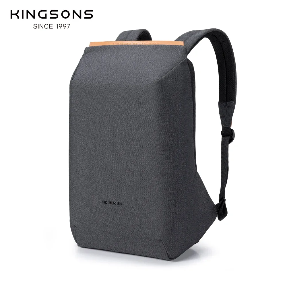 kingsons 180 °   sac à dos fin pour ordinateur portable, pour hommes et femmes, 15,6 pouces, antivol, imperméable, avec port usb, léger, pour affaires