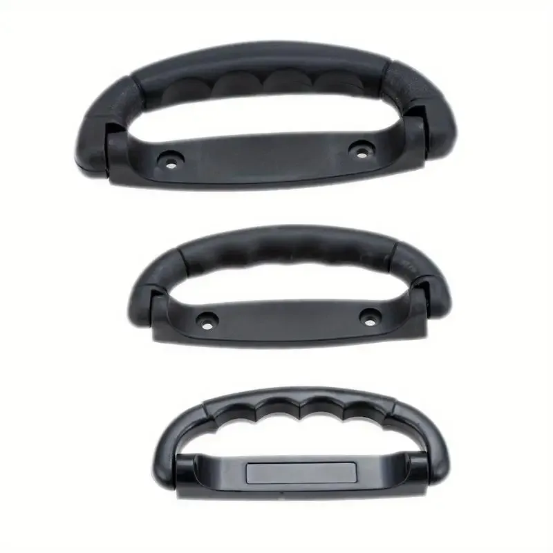 1 pièce poignée de valise en plastique noir, poignée de traction pour sac de transport, bouton antidérapant 108mm 125mm, pièce de rechange