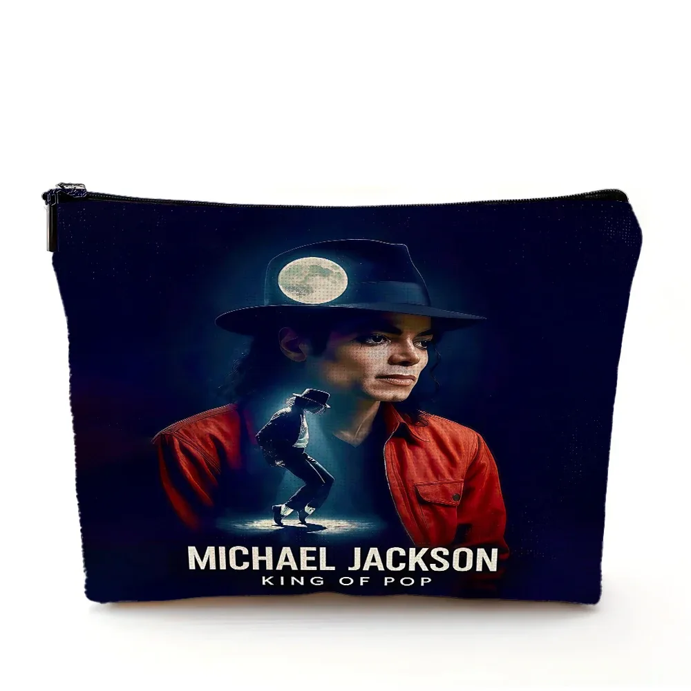 sac à cosmétiques michael jackson, sacs de maquillage double imprimé super star, sac à main de mariage pour femmes, organisateur de voyage pour dames, portefeuille pour enfant