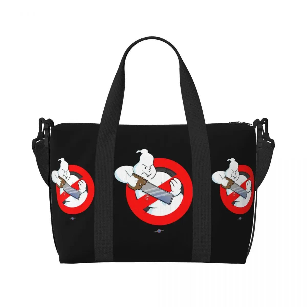 sac fourre-tout avec logo ghostbusters personnalisé pour femme, grande capacité, dessin animé, film de comédie, salle de sport, plage, sacs de voyage