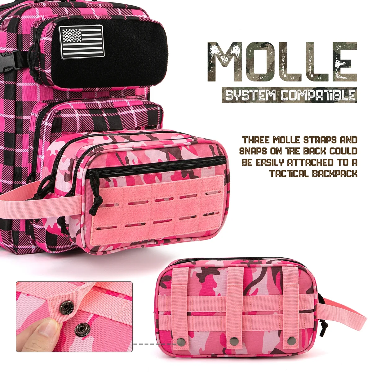 trousse de toilette tactique pour femme, sac d'hygiène, pochettes molle pour outils edc, petite trousse de toilette, trousse de rasage pour homme, sac de voyage pour la douche