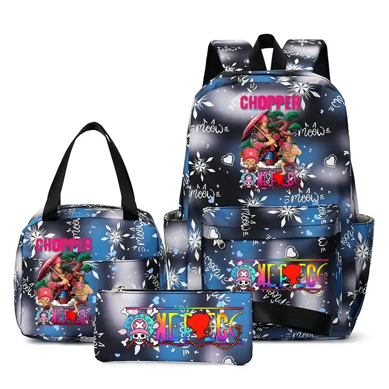 sacs à dos one piece pour femmes et hommes, sac d'école grande capacité, sac à dos imprimé, sac de voyage, sac à dos pour homme, mochila, lot de 3