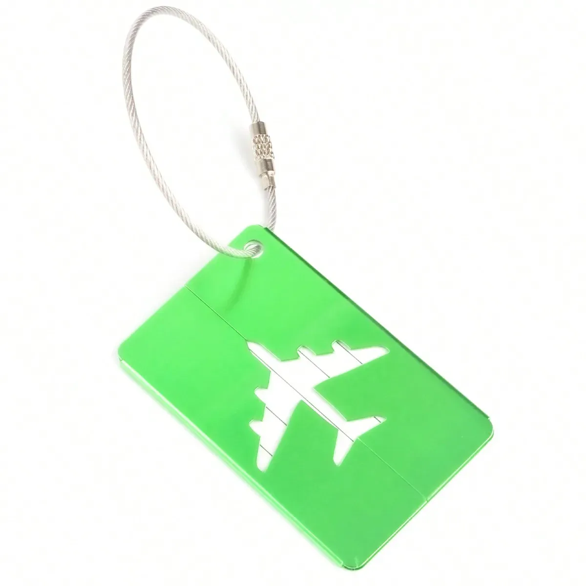 étiquette à bagages plate en alliage d'aluminium, étiquette créative avec nom et carte d'identité, accessoires de voyage pour adultes