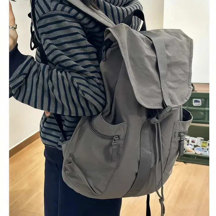 sac à dos léger en nylon pour femme, grande capacité, sac de voyage imperméable, sac d'école décontracté, sac à dos pour ordinateur portable, sac à dos de collège