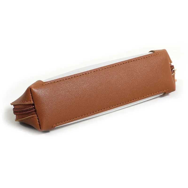 trousse à crayons en pu, portable, étanche, transparente, sac à cosmétiques, fermeture éclair, sac de rangement pour pinceaux de maquillage, pochette d'organisation d'articles divers
