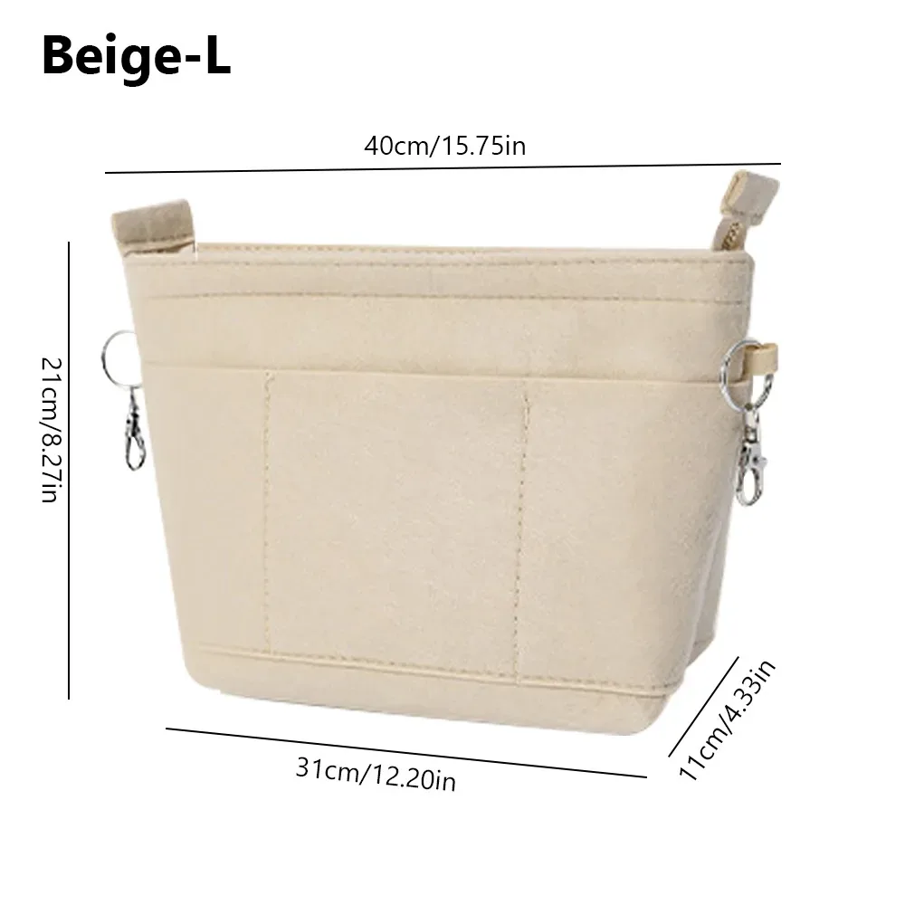 organisateur de sac à main en feutre multi-poches, grande capacité, portable, pour rangement et organisation