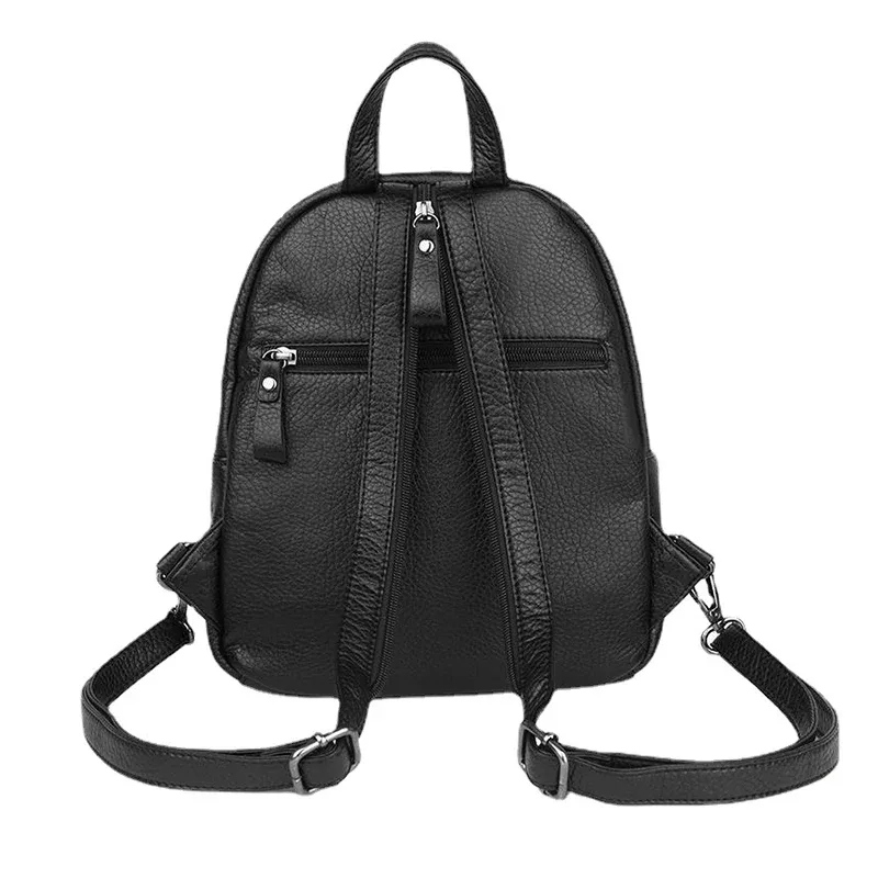 sac à dos antivol en cuir pu souple pour femme, vintage, initié, dames, mini sac de voyage, sacs d'école pour filles