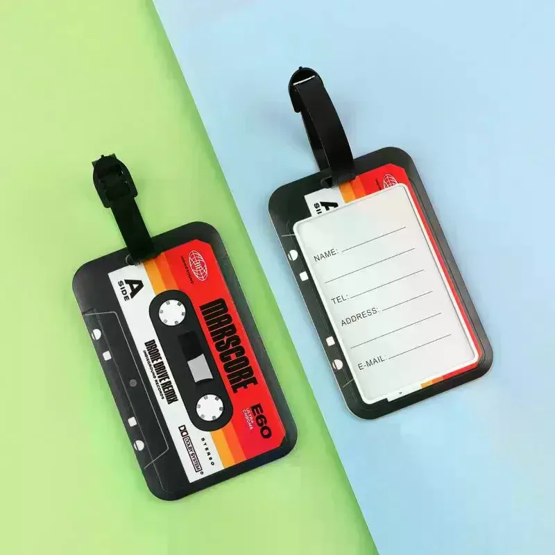 étiquette de bagage en plastique au design vintage, anti-perte, porte-identifiant pour valise, pour une identi