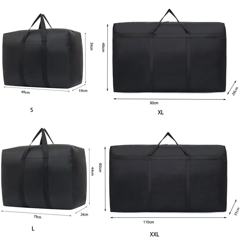 sac de voyage pliable super grande capacité, sac de voyage imperméable en polyester, sac de rangement pour vêtements et couettes