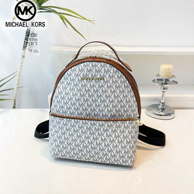 sac à dos décontracté et tendance pour femmes michael kors, modèle mk classique vintage à motif floral, sac de voyage multifonctionnel de luxe léger pour les vacances.
