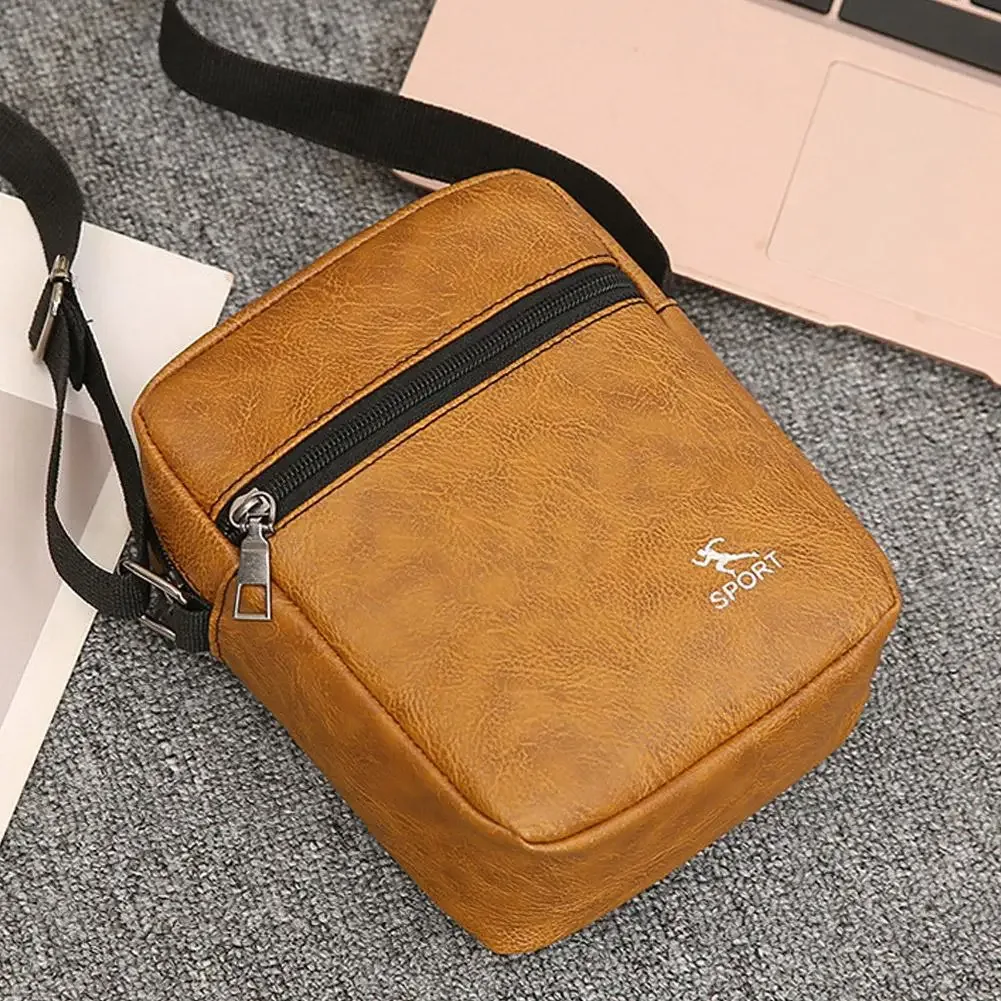 sacs à main kaki noir marron, petits fourre-tout en cuir pu, sacoche à bandoulière pour hommes employé de bureau, épaule antivol b y7b5