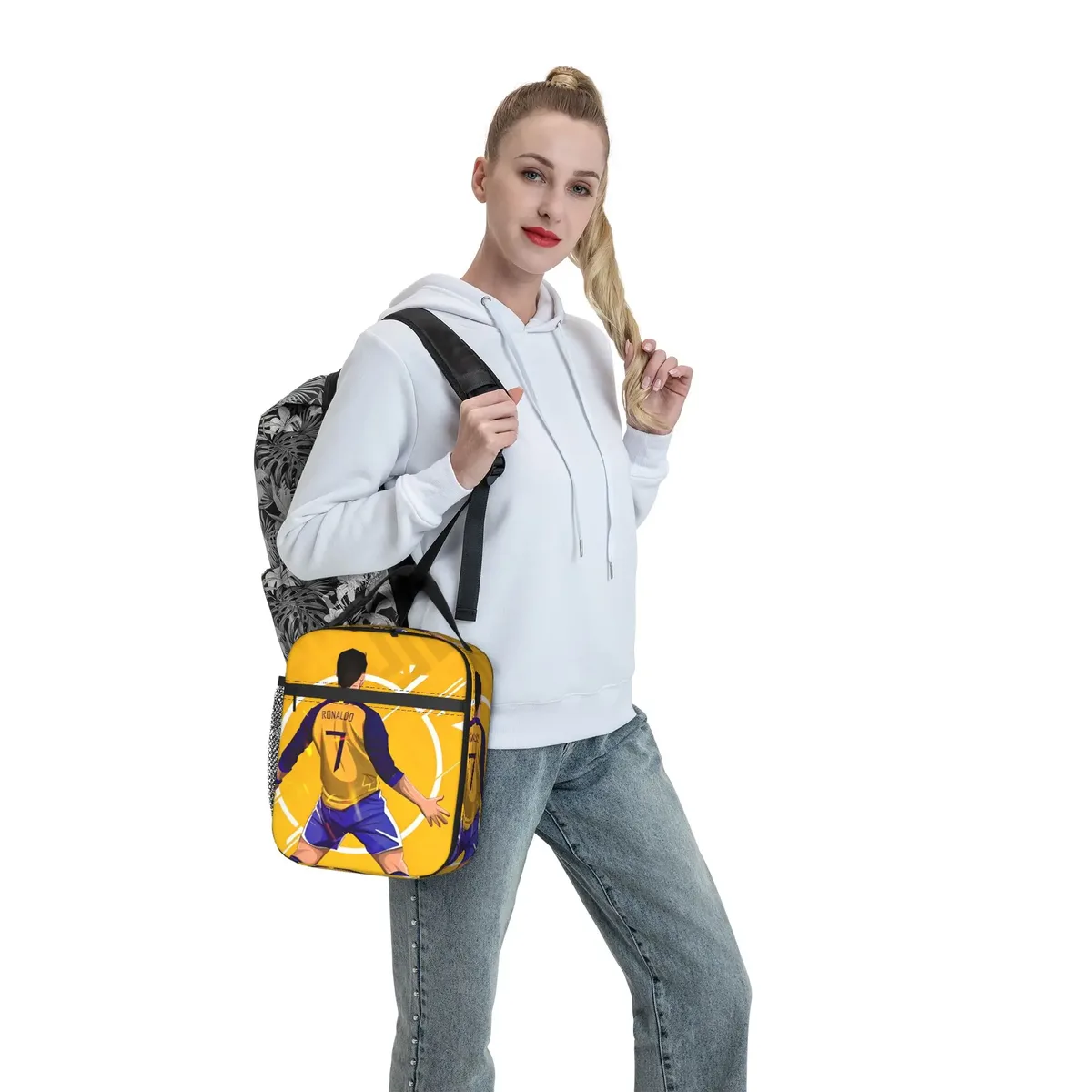 sac isotherme de football ronaldo cr7, sac à repas, boîte à lunch étanche, sac fourre-tout pour hommes et femmes, pour le travail et les activités de plein air