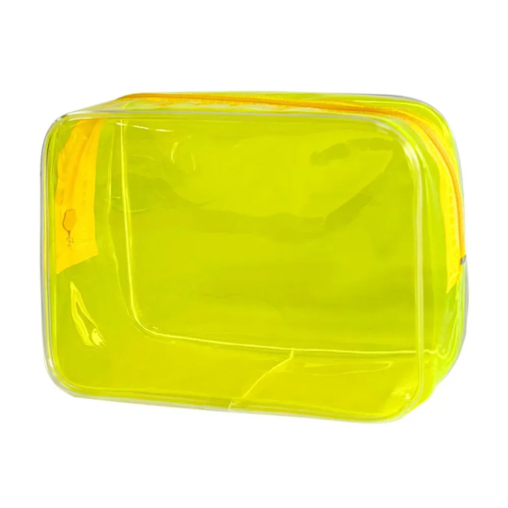 trousse de toilette en msi transparente en pvc colorée, sac de voyage, grande capacité, poudres de maquillage, évaluation cosmétique