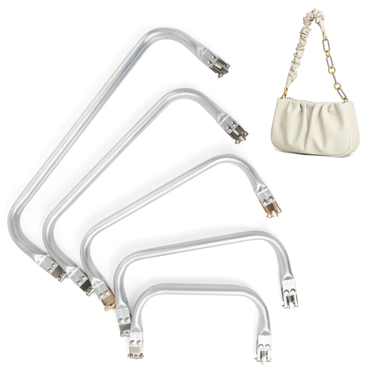 cadre de sac à main en métal bricolage, serrure de fermoir de baiser de poignée, artisanat de couture de sac, accessoires de tailleur, pièces de sac à dos