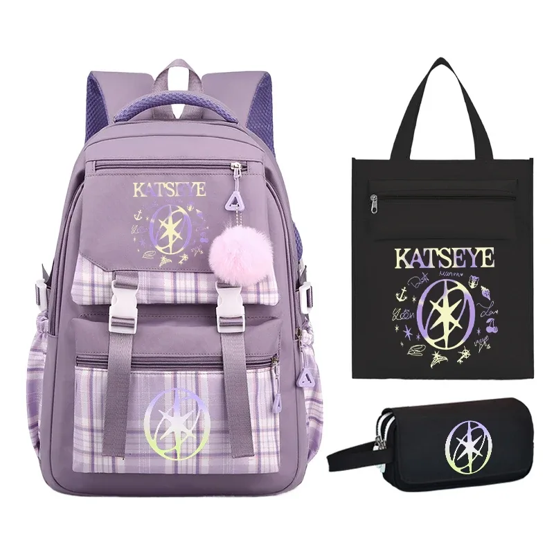 ensemble de sacs à dos kpop group katseye pour adolescentes, cadeaux de rentrée scolaire, sac de voyage coréen ulzzang katseye pour femmes