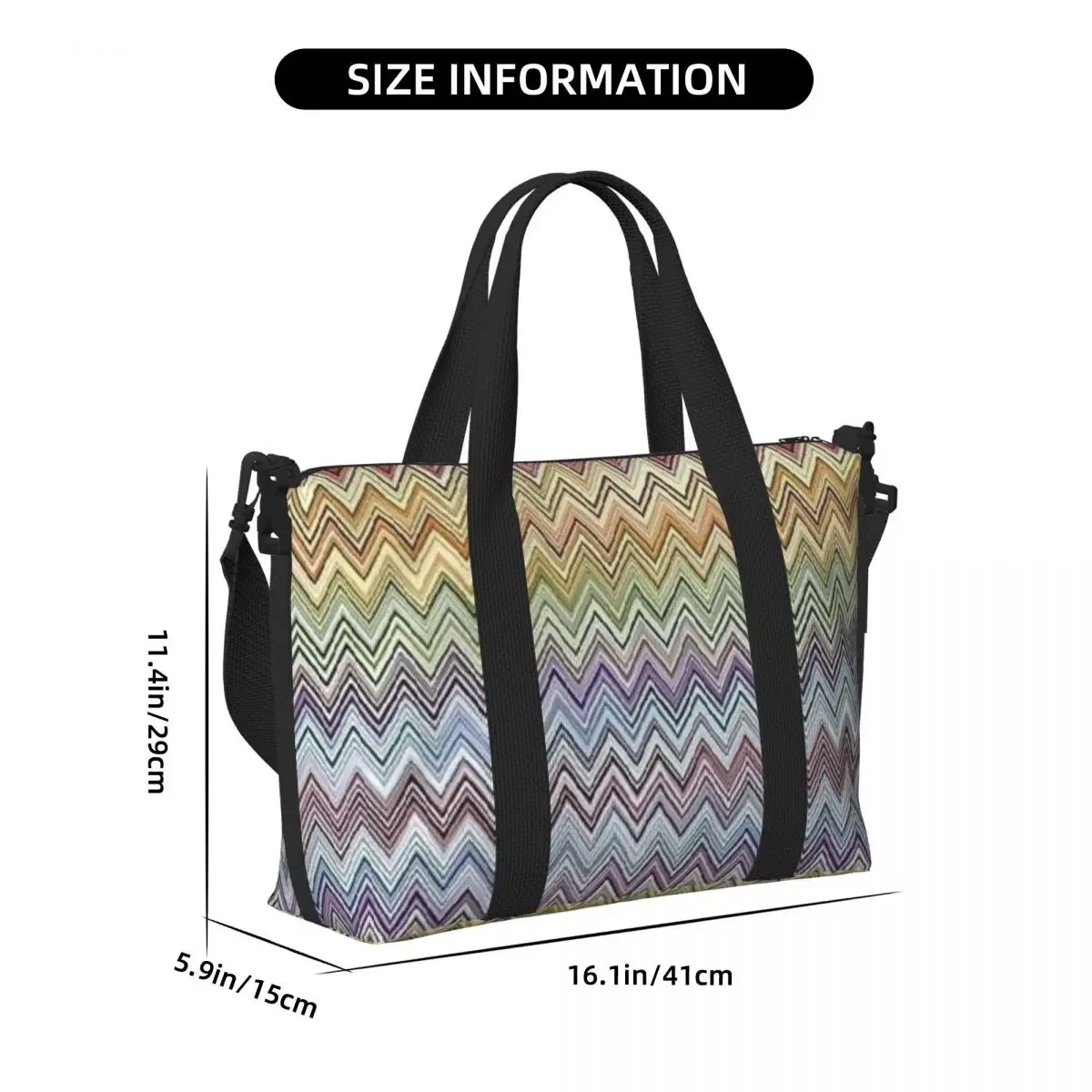 sac fourre-tout boho personnalisé pour femme, sac de plage moderne chic, extra large, sac de sport à main, géométrique, multicolore, sacs de voyage, sacs à provisions
